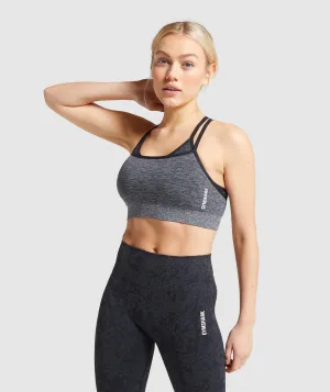 Gymshark Adapt Marl Seamless Sports Bra - Black