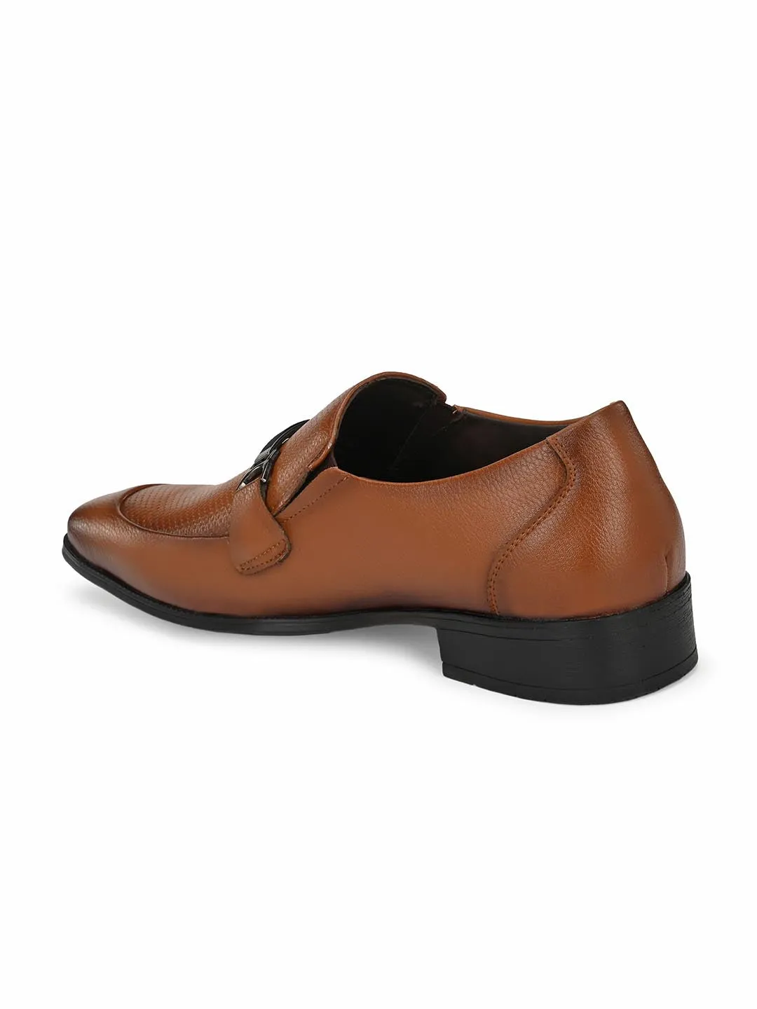 Hitz Men's Tan Synthetic Slip-On Semi-Formal Shoes