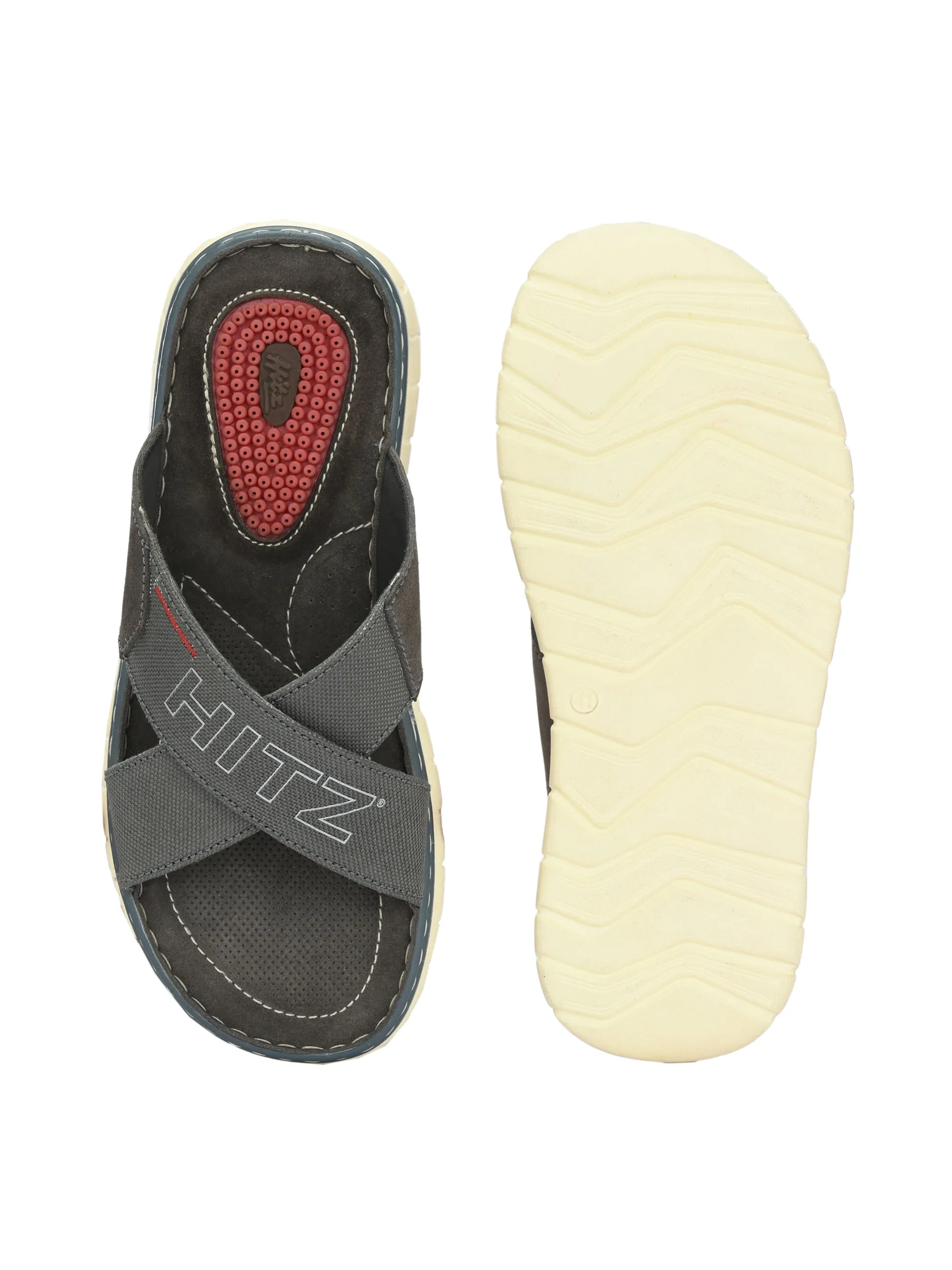 HITZ7454-Men's Grey Daily Wear Slippers