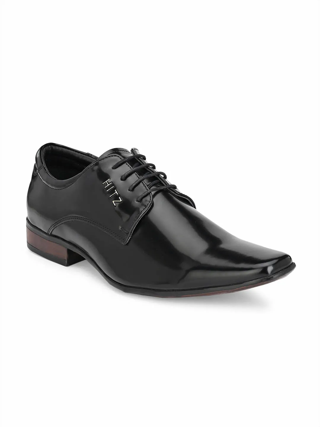 HITZMS_2904 Men's Black Synthetic Formal  Lace-Up Shoes