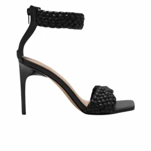 INC -  Faux Leather Braided Ankle Strap Heels