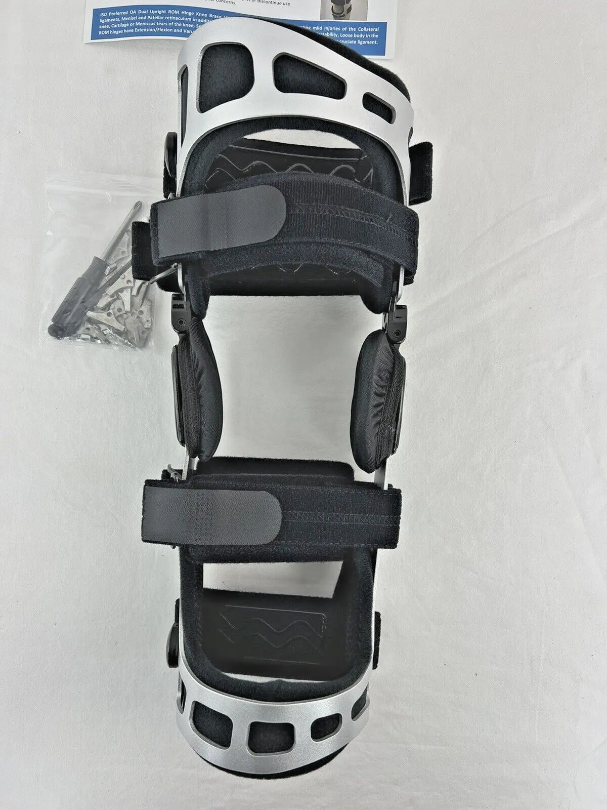 ISO Preferred Small Right OA Dual Upright ROM Hinge Knee Brace & Knee Sleeve