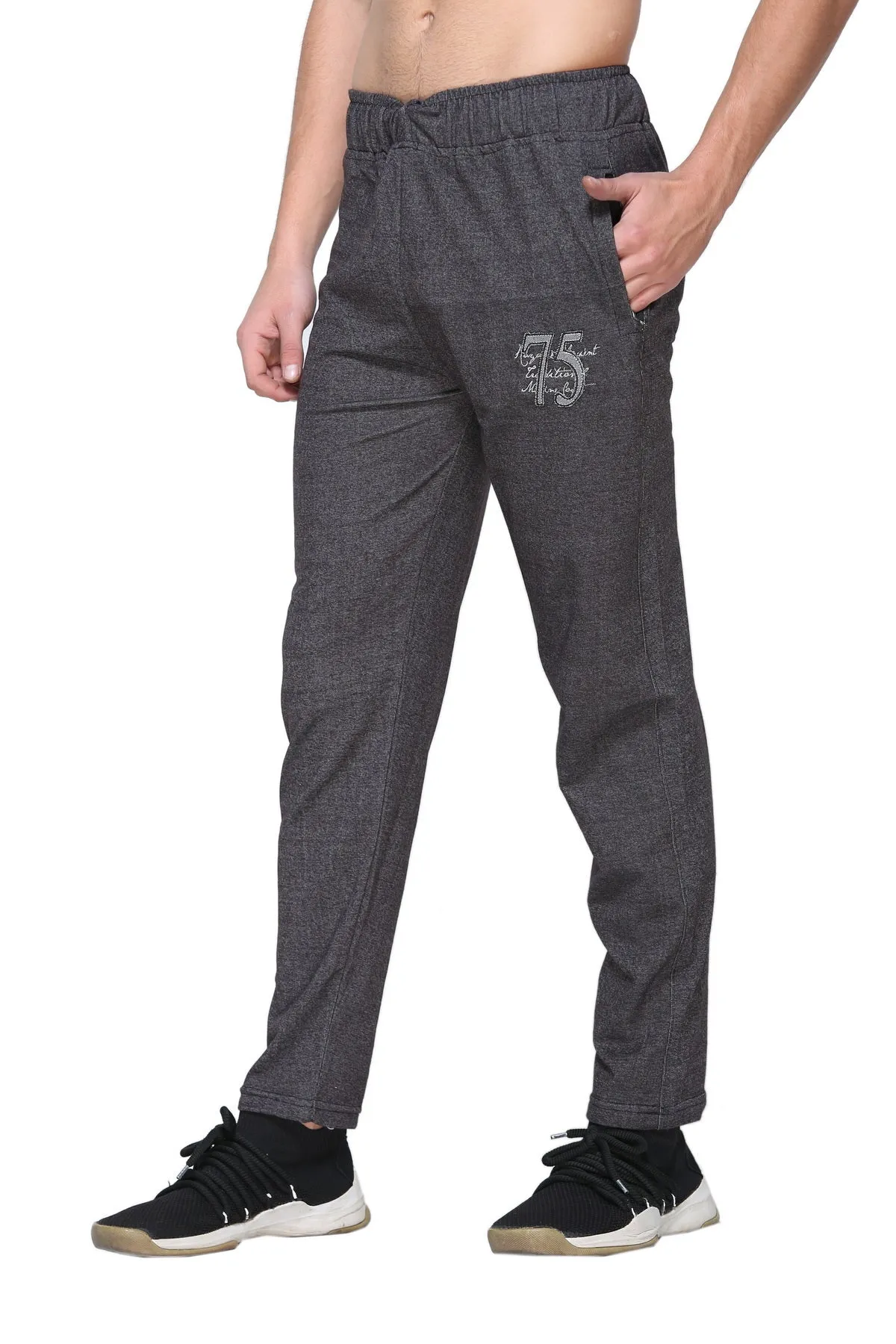 Jinxer Regular Fit Track Pants For Men - Black