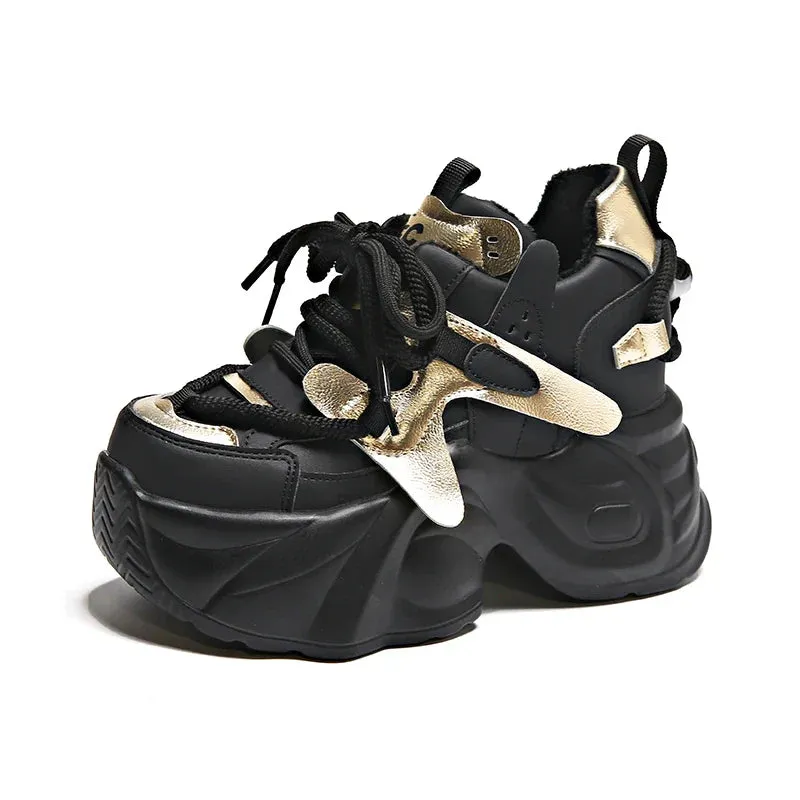 Joskaa 2024 New Black Platform Comfortable Sneakers