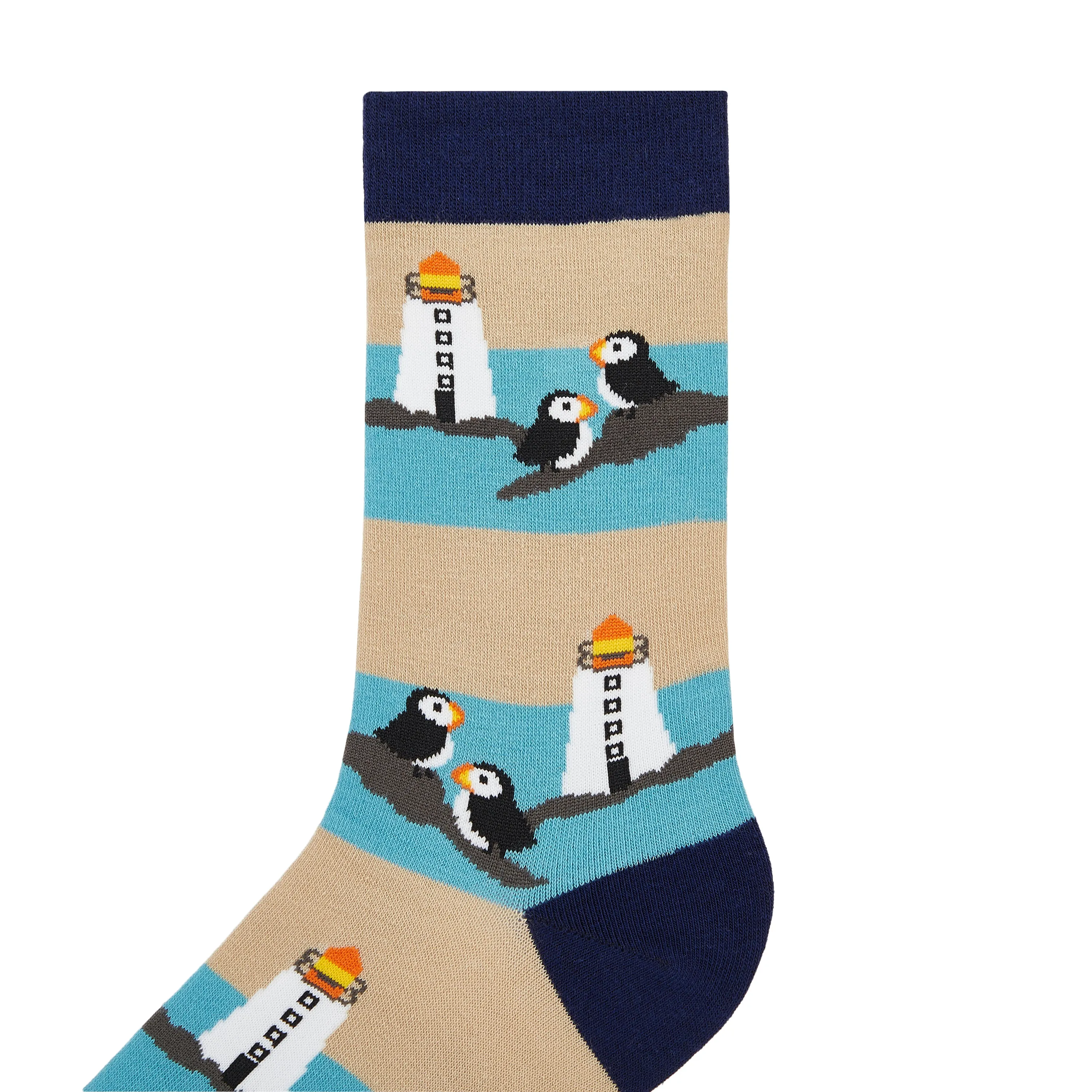 Katiki Point Lighthouse Printed Crew Length Socks