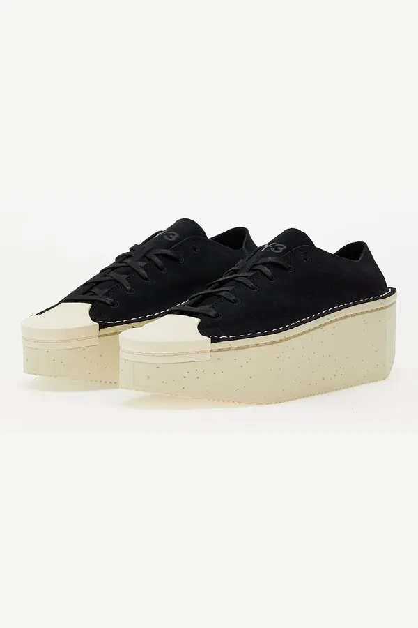 Kyasu Lo Top Black & Off-White Platform Sneakers