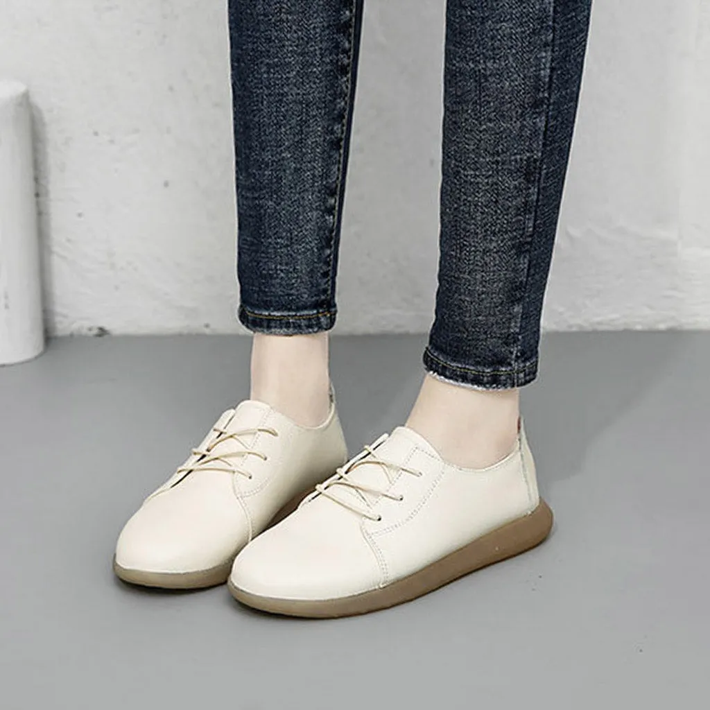 Lace-Up Women Simple Casual Shoes 35-41