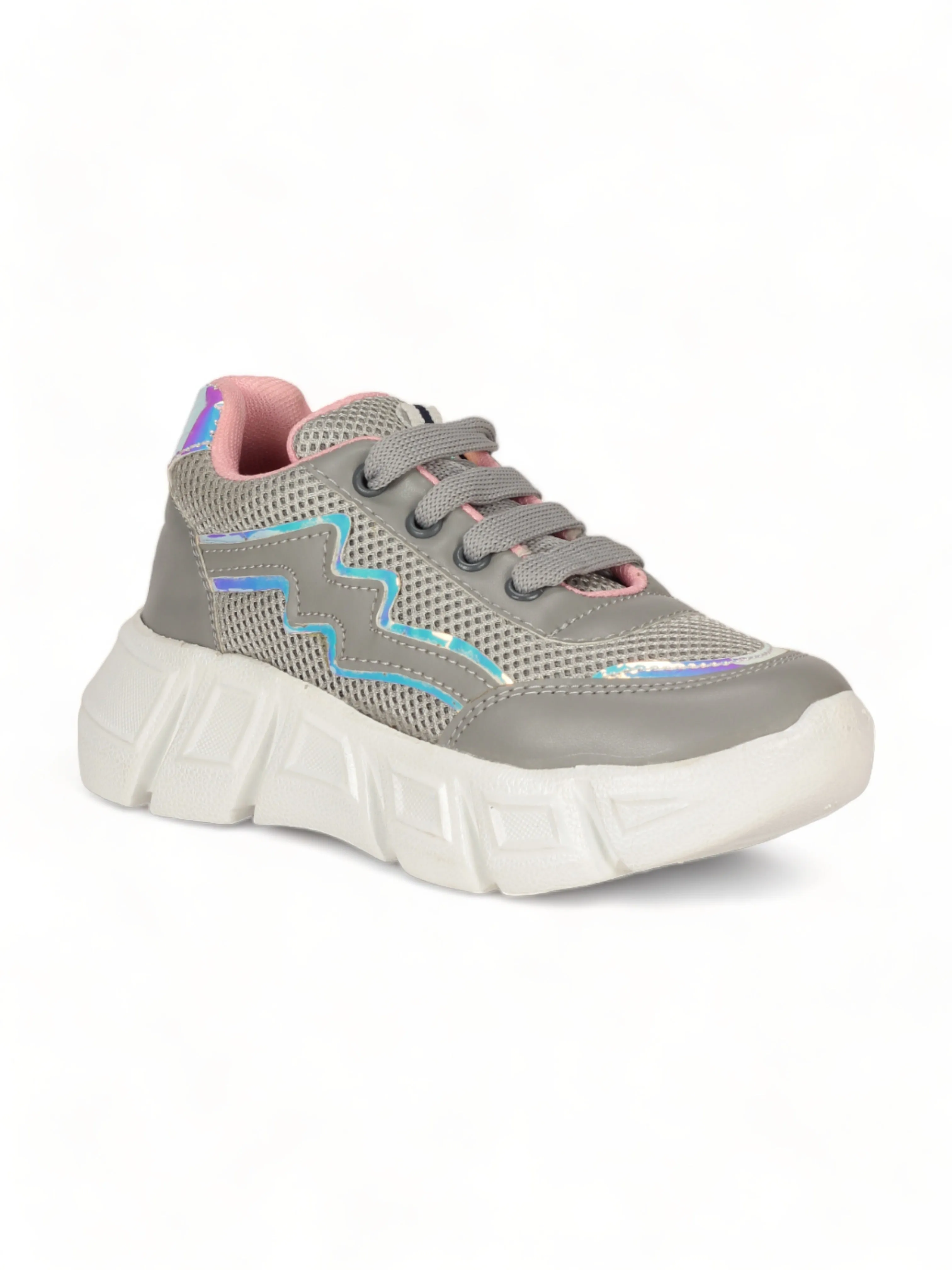 Laced Up Sports Shoes - Grey