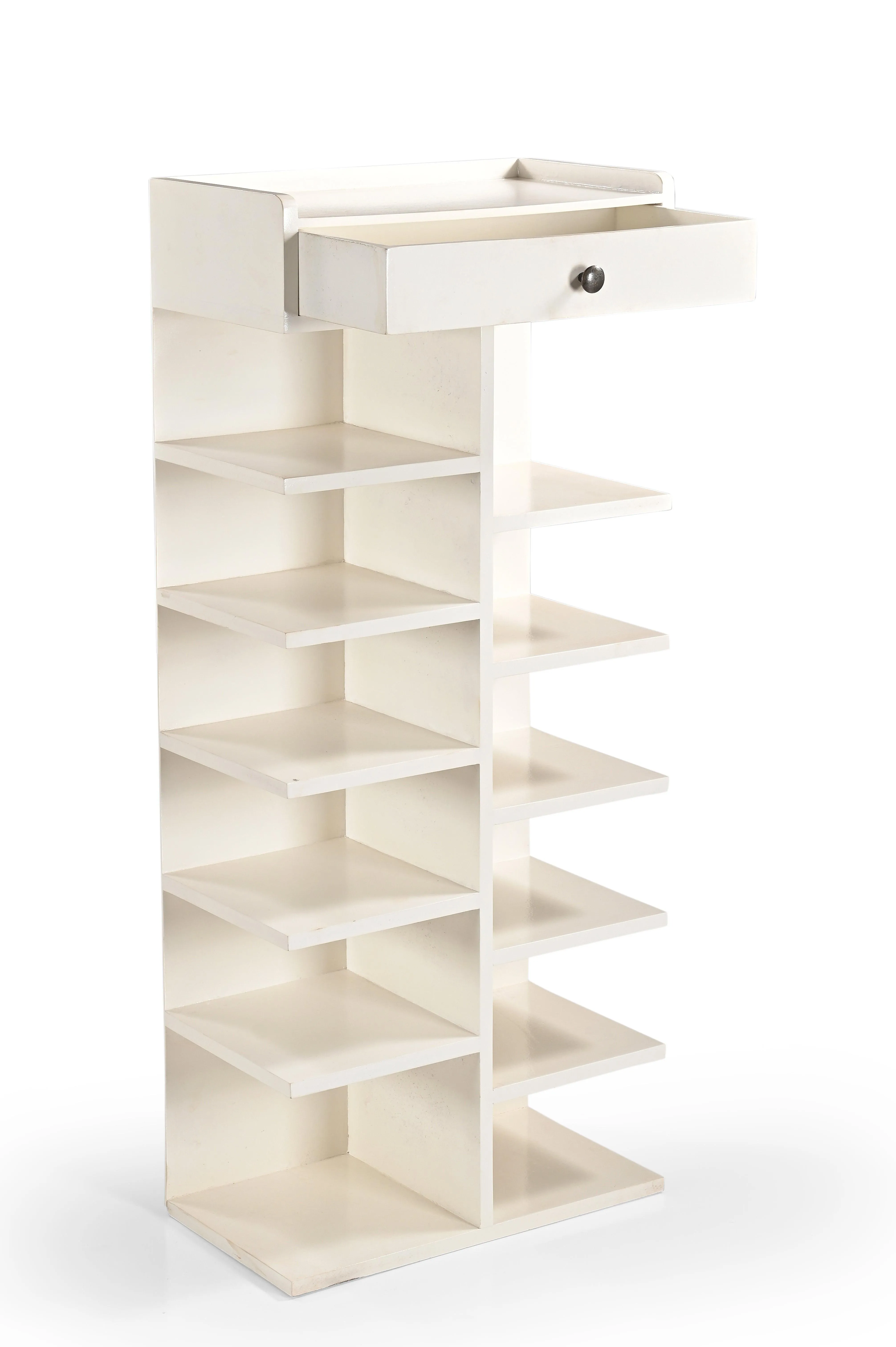 Ladria MDF Wood Shoe Rack In Warm White