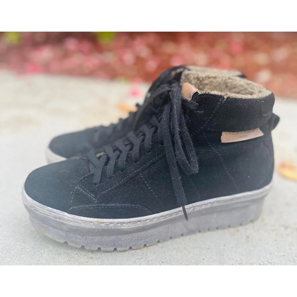 Liebeskind Berlin Platform High Top Shearling Lined Sneakers - Size 37