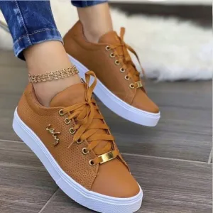 LovelyRLovely Women Flat Breathable Lace-up Shoes