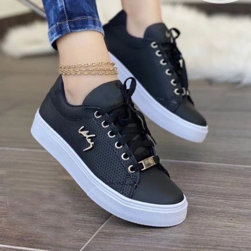 LovelyRLovely Women Flat Breathable Lace-up Shoes