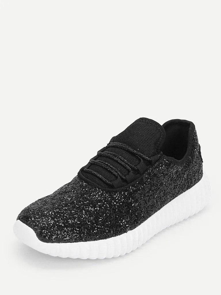 Low Top Glitter Trainers