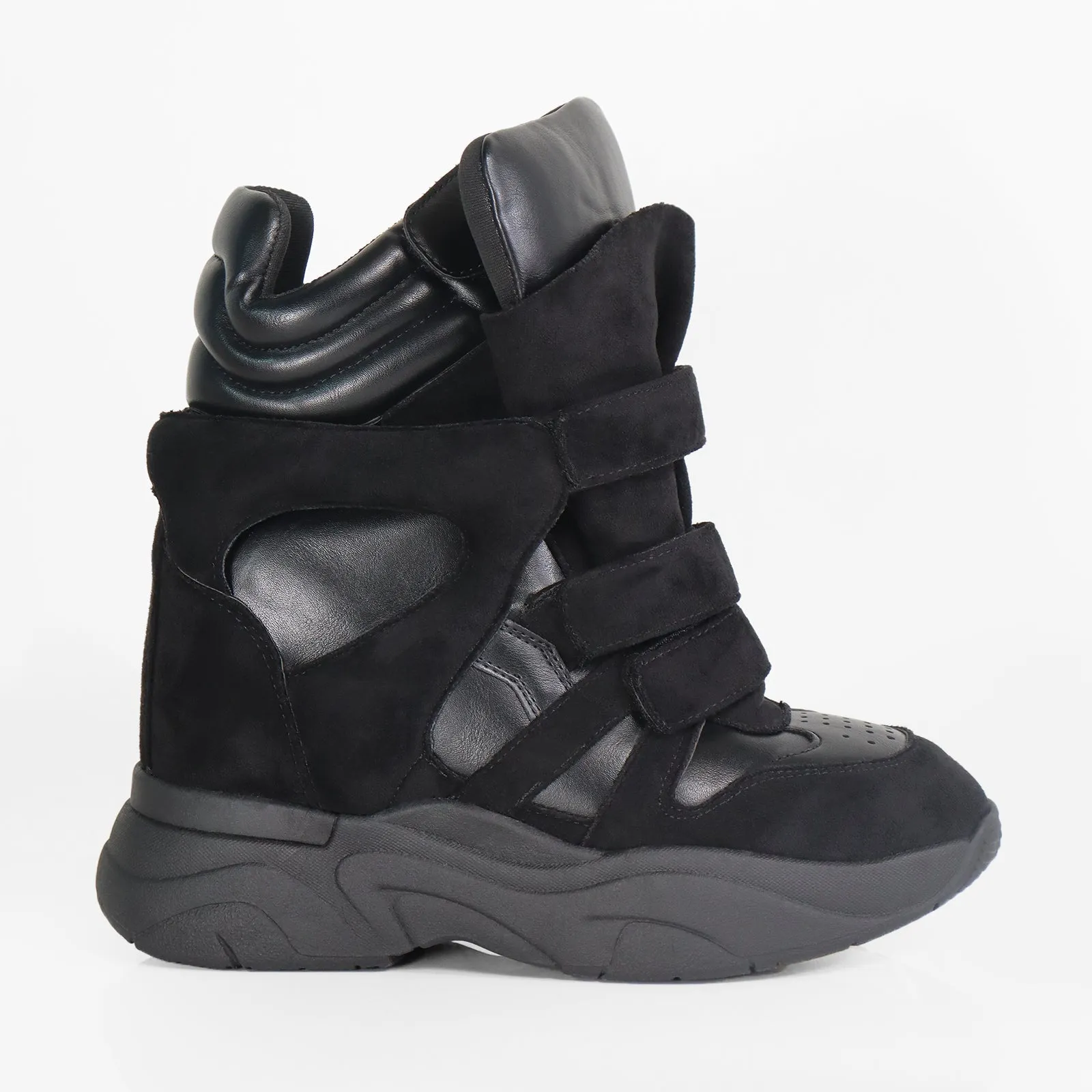 MARANTO-2 WEDGE SNEAKER - BLACK