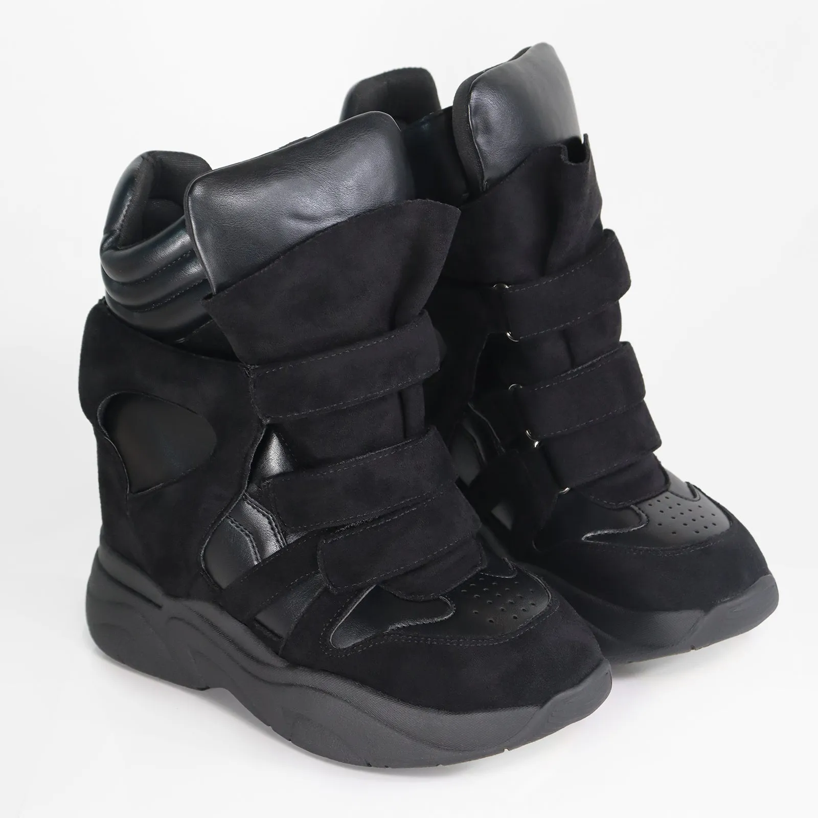 MARANTO-2 WEDGE SNEAKER - BLACK