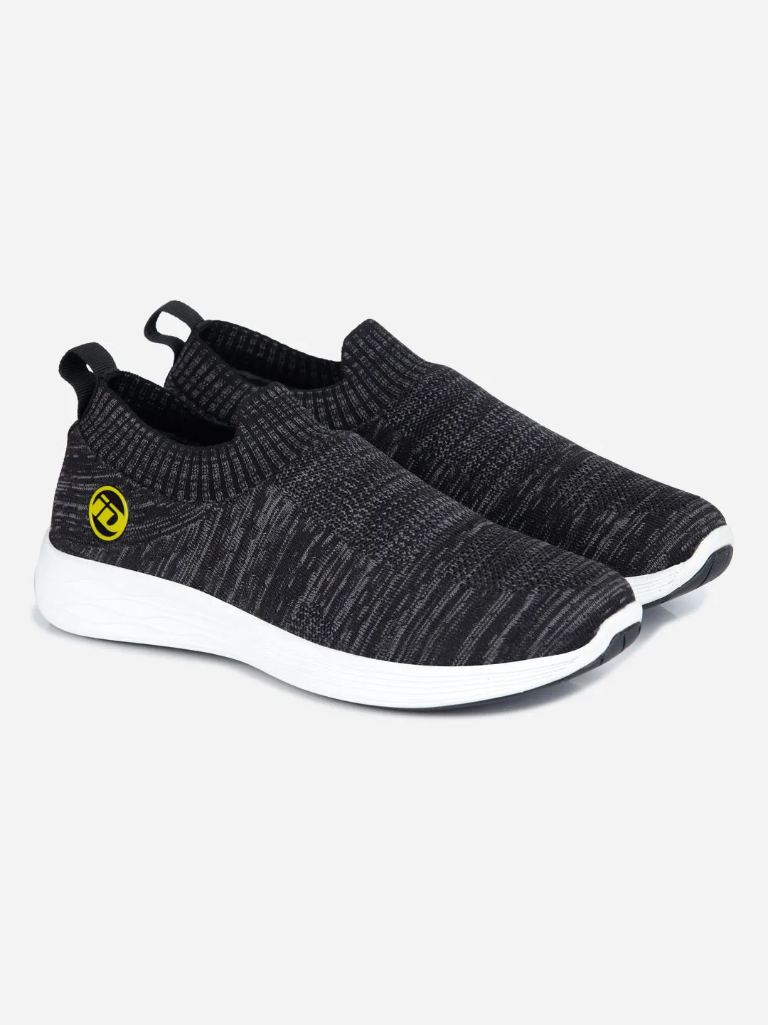 Men's Dark Grey Slip On Sneaker (ID7522)