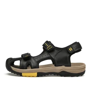 Men's Genuine Leather Sandals Brand Classic Sandal Summer Male Outdoor Casual Lightweight Sandal Fashion Sneakers Size 46