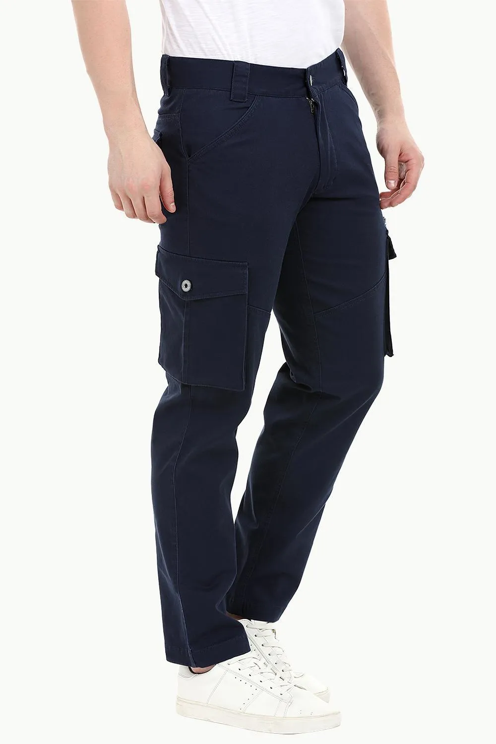 Men's Navy 7 Pocket Twill Cargo Pants