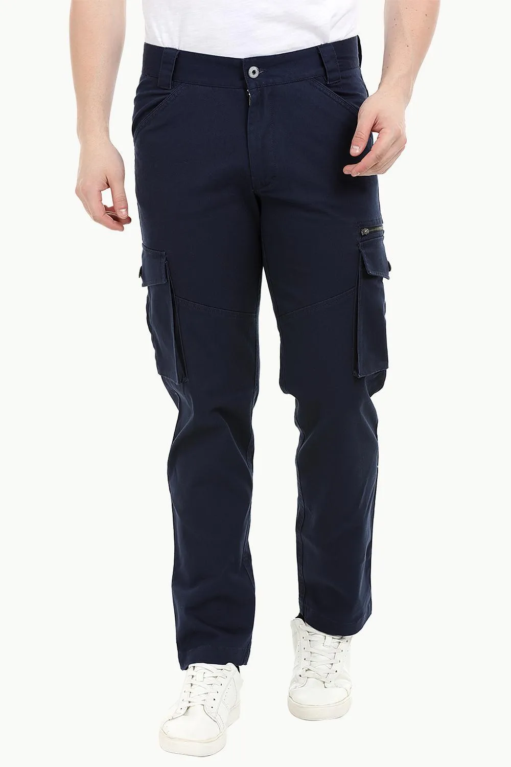 Men's Navy 7 Pocket Twill Cargo Pants