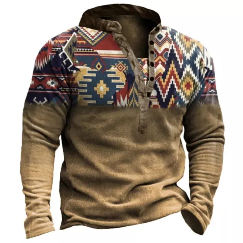 Men's Outdoor Ethnic Pattern Tactical Sweatshirt