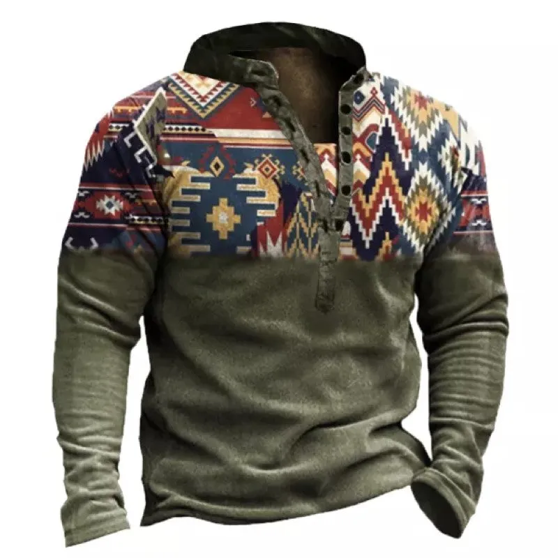 Men's Outdoor Ethnic Pattern Tactical Sweatshirt