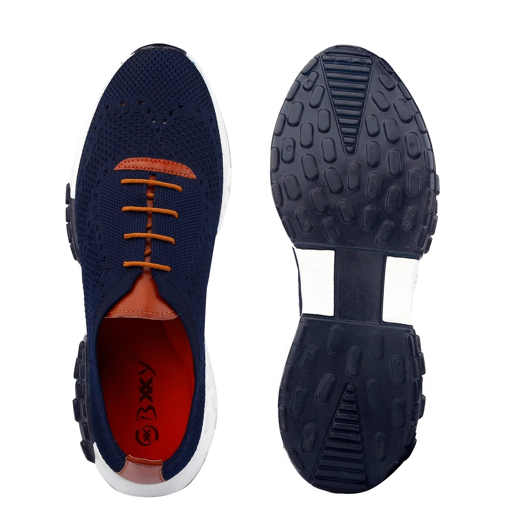 Men's Stylish Breathable Knitted Casual Sports Lace-Up Shoes