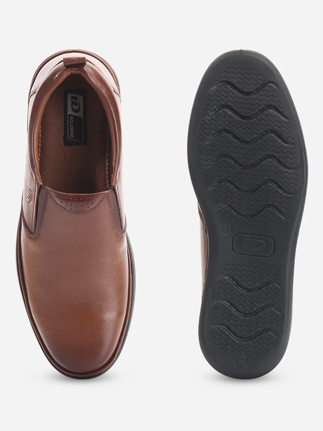 Men's Tan Round Toe Slip On Semi Formal (ID2225)