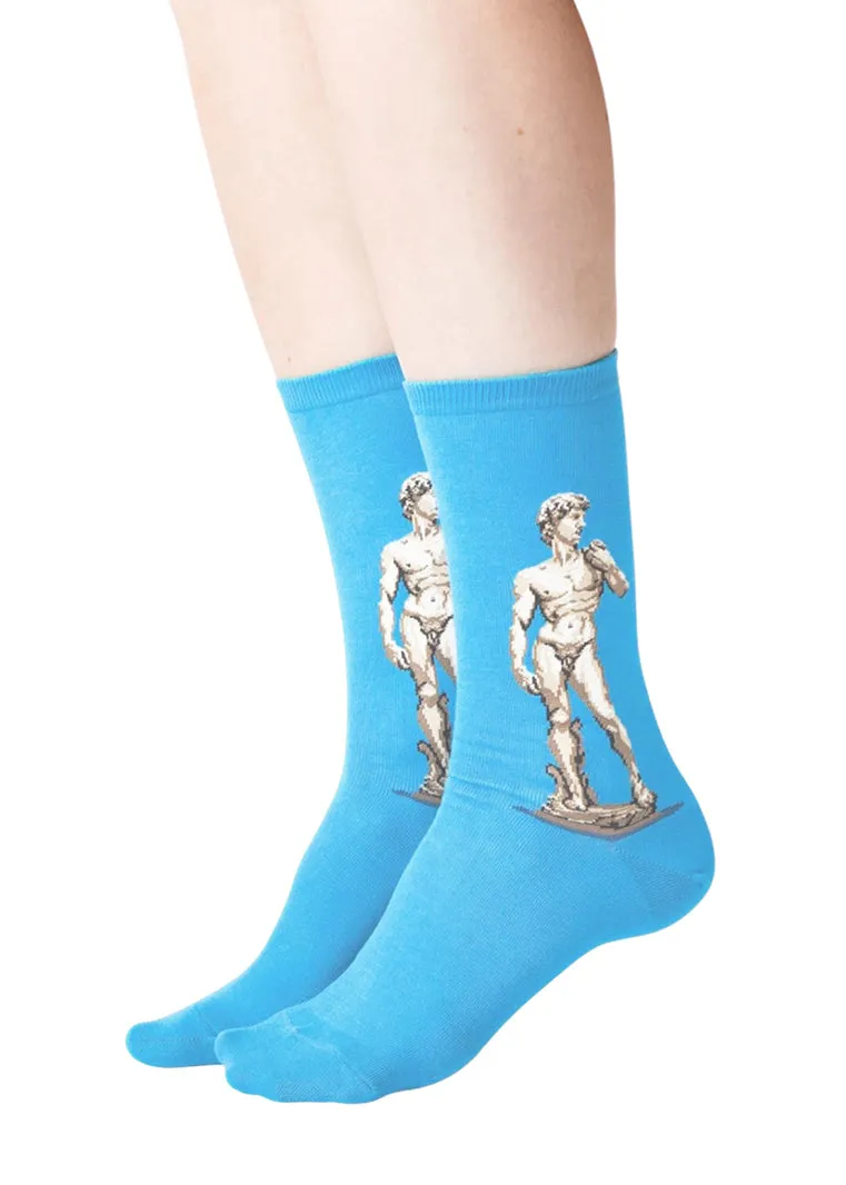 Michaelangelo's David Printed Quarter Length Socks