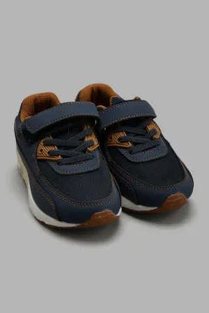 Navy Chunky Velcro Sneaker