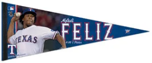 Neftali Feliz "Flamethrower" Premium Felt Collector's Pennant (LE /2011)