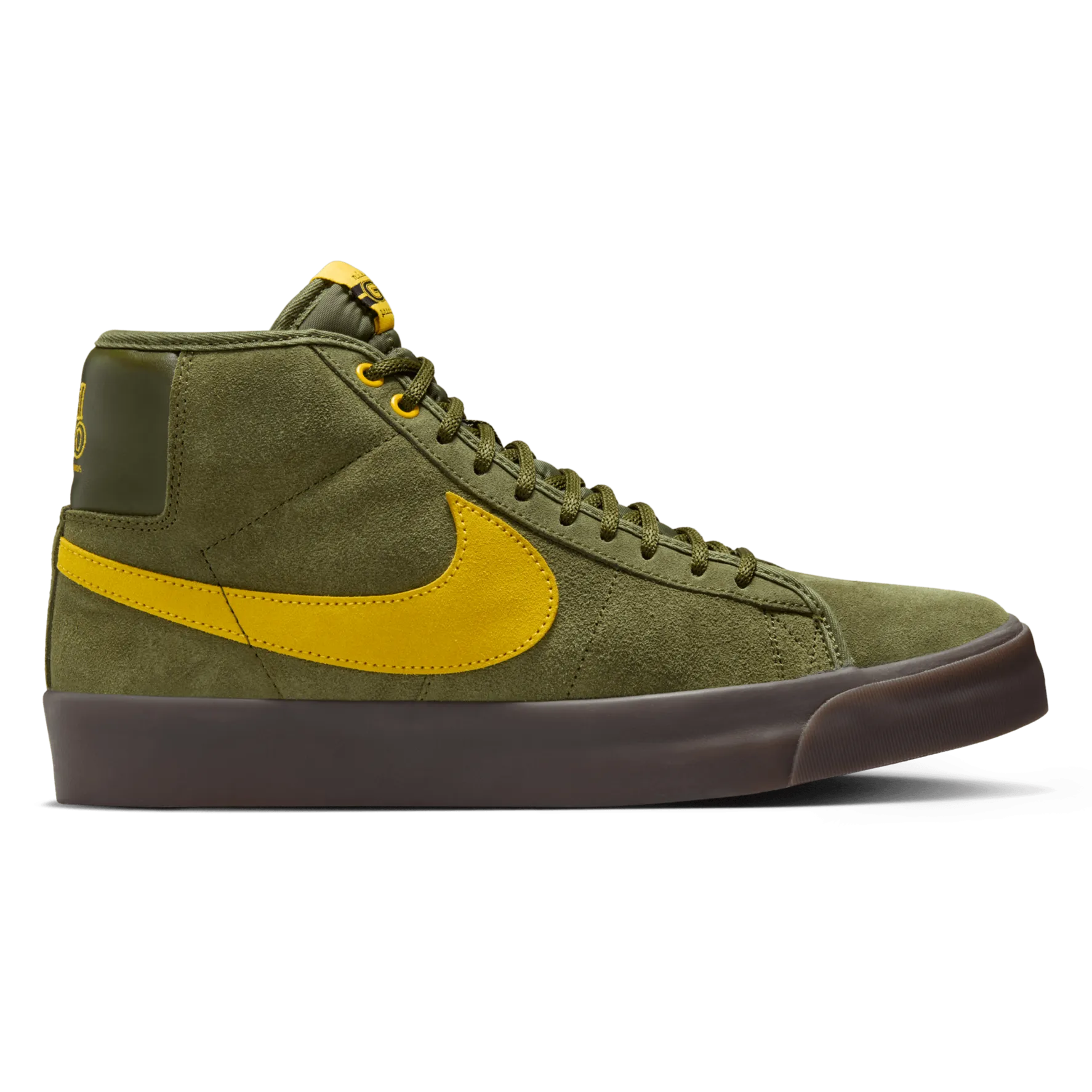 Nike SB x AntiHero Blazer Mid Skateboard Shoe - Rough Green/Amarillo-Rough Green