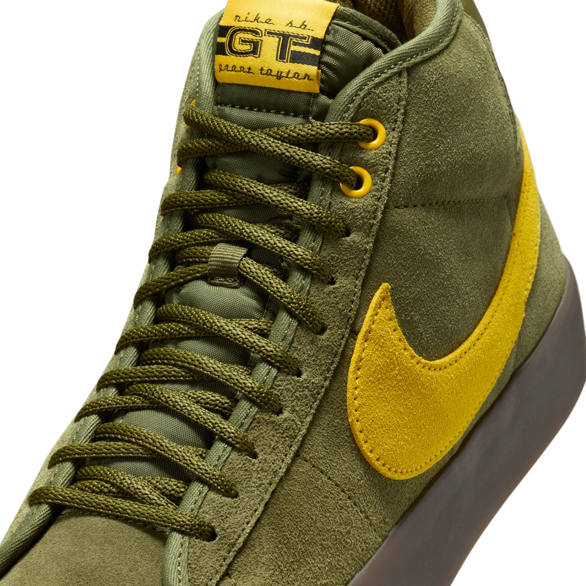 Nike SB x AntiHero Blazer Mid Skateboard Shoe - Rough Green/Amarillo-Rough Green