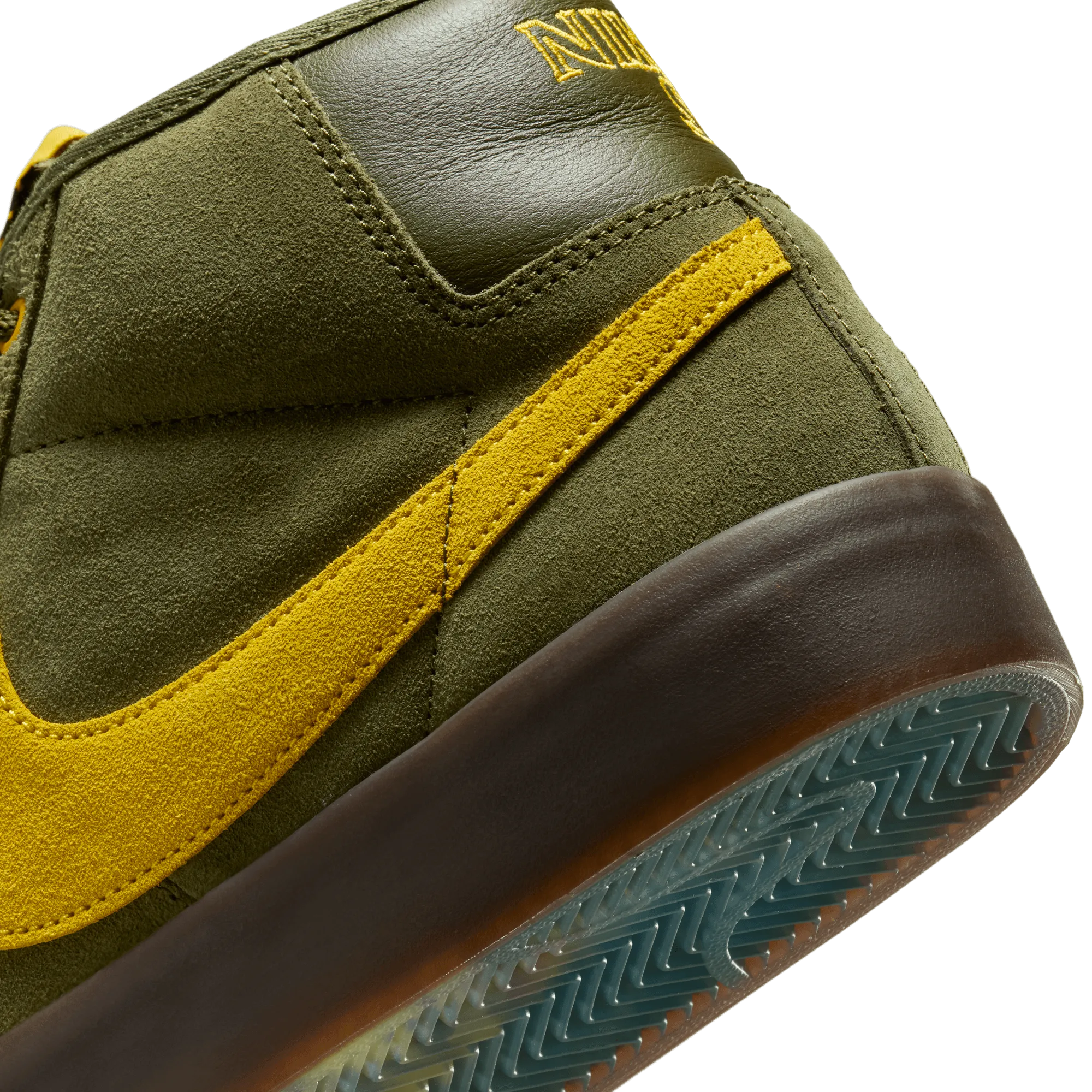 Nike SB x AntiHero Blazer Mid Skateboard Shoe - Rough Green/Amarillo-Rough Green