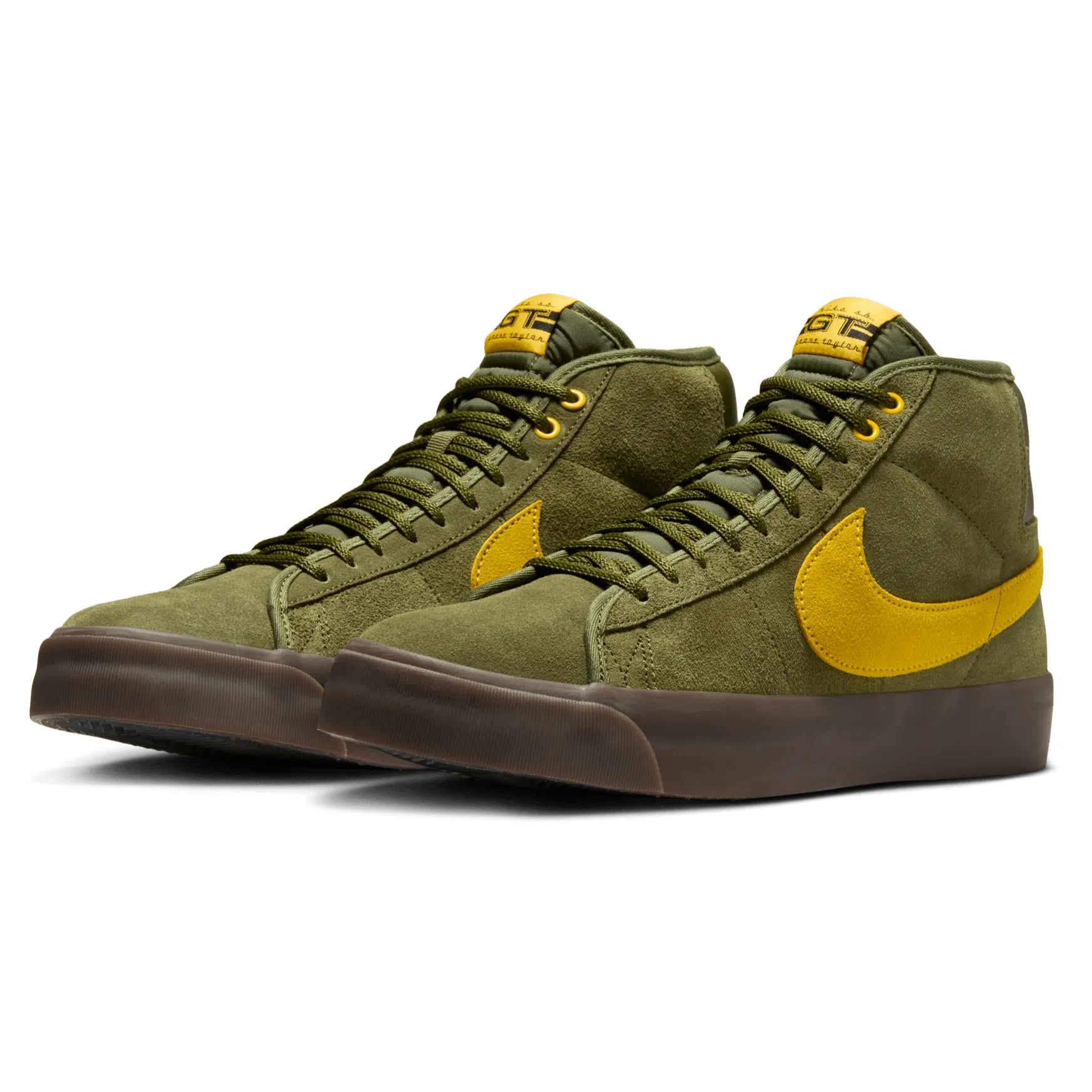 Nike SB x AntiHero Blazer Mid Skateboard Shoe - Rough Green/Amarillo-Rough Green