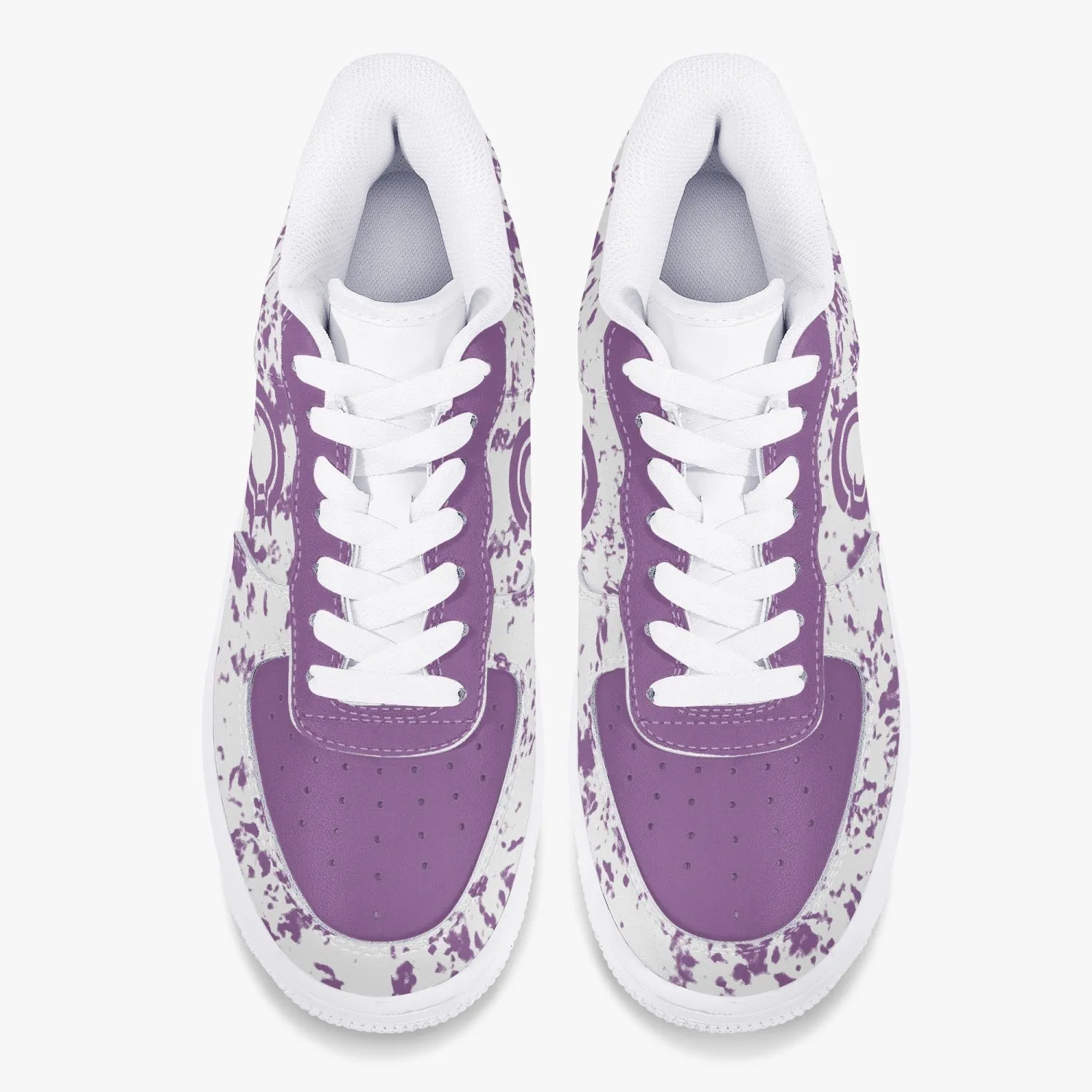 OOTAMAWAE Original Brand Low-Top Leather Sports Sneakers Air Purple paint