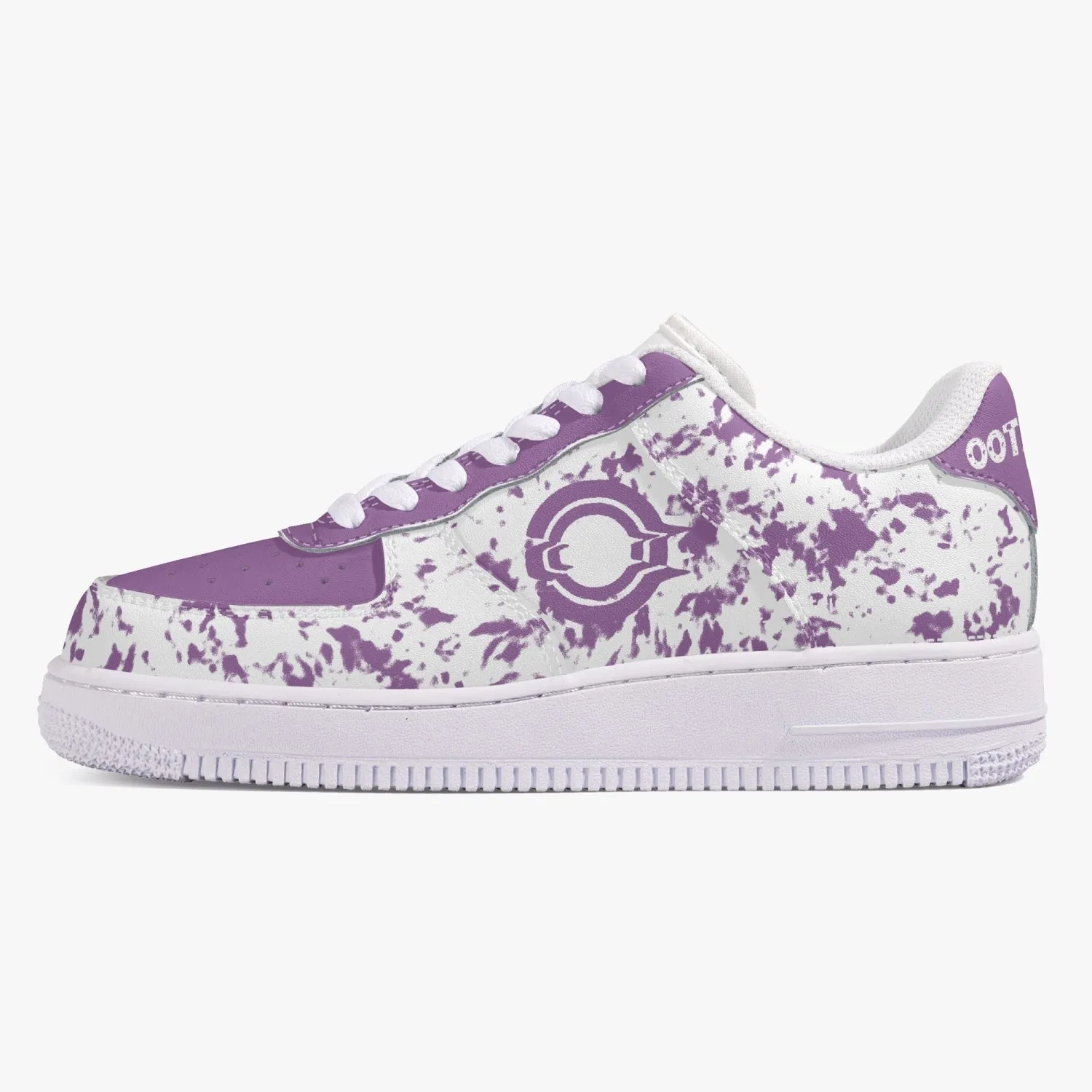 OOTAMAWAE Original Brand Low-Top Leather Sports Sneakers Air Purple paint