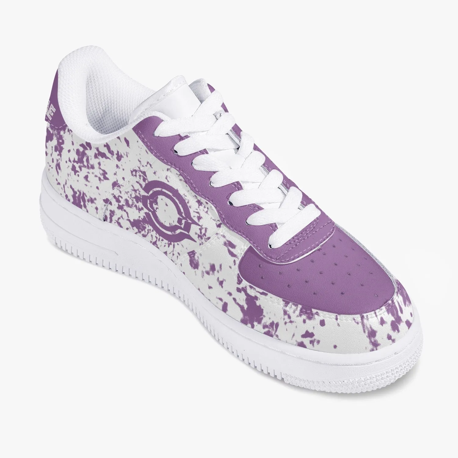 OOTAMAWAE Original Brand Low-Top Leather Sports Sneakers Air Purple paint