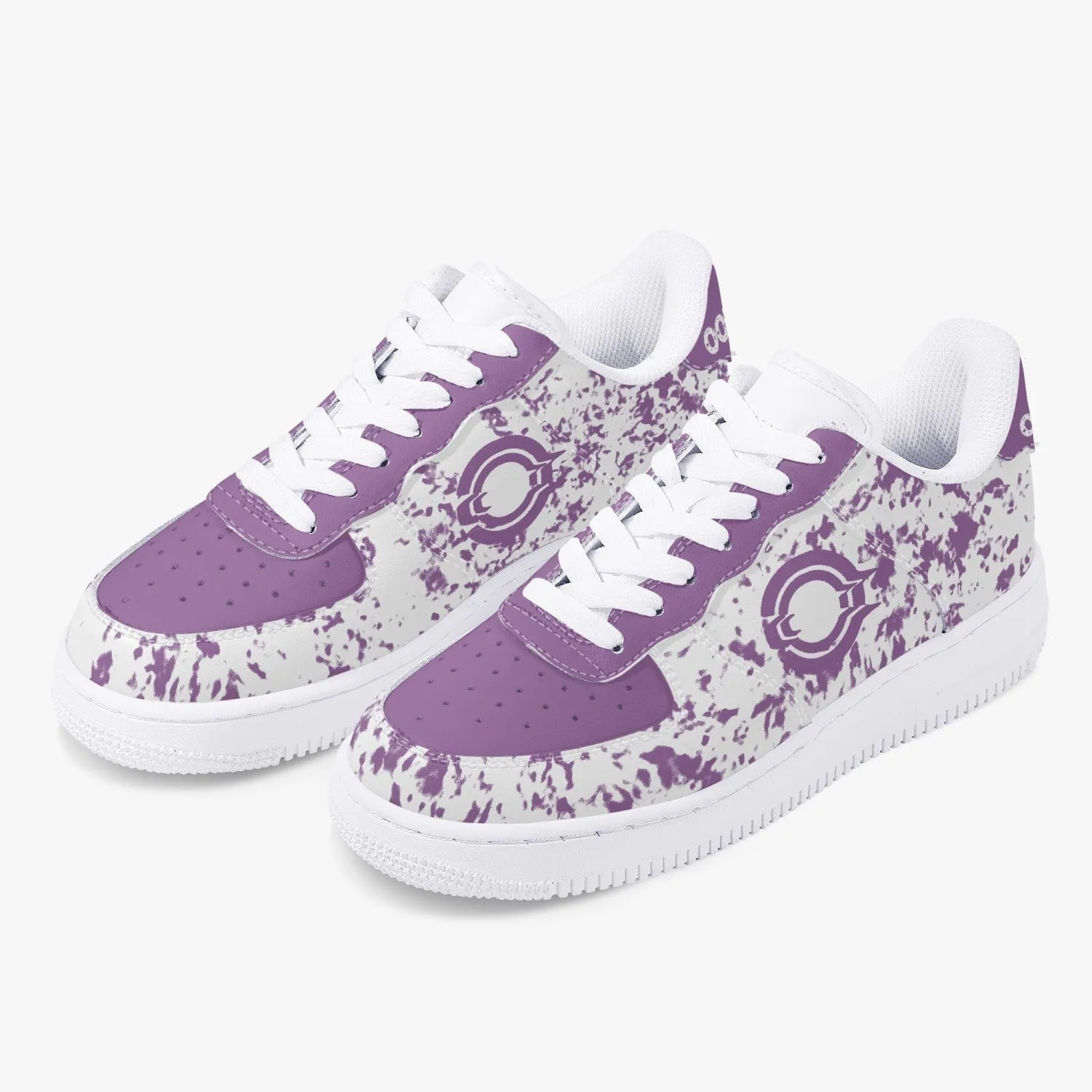 OOTAMAWAE Original Brand Low-Top Leather Sports Sneakers Air Purple paint