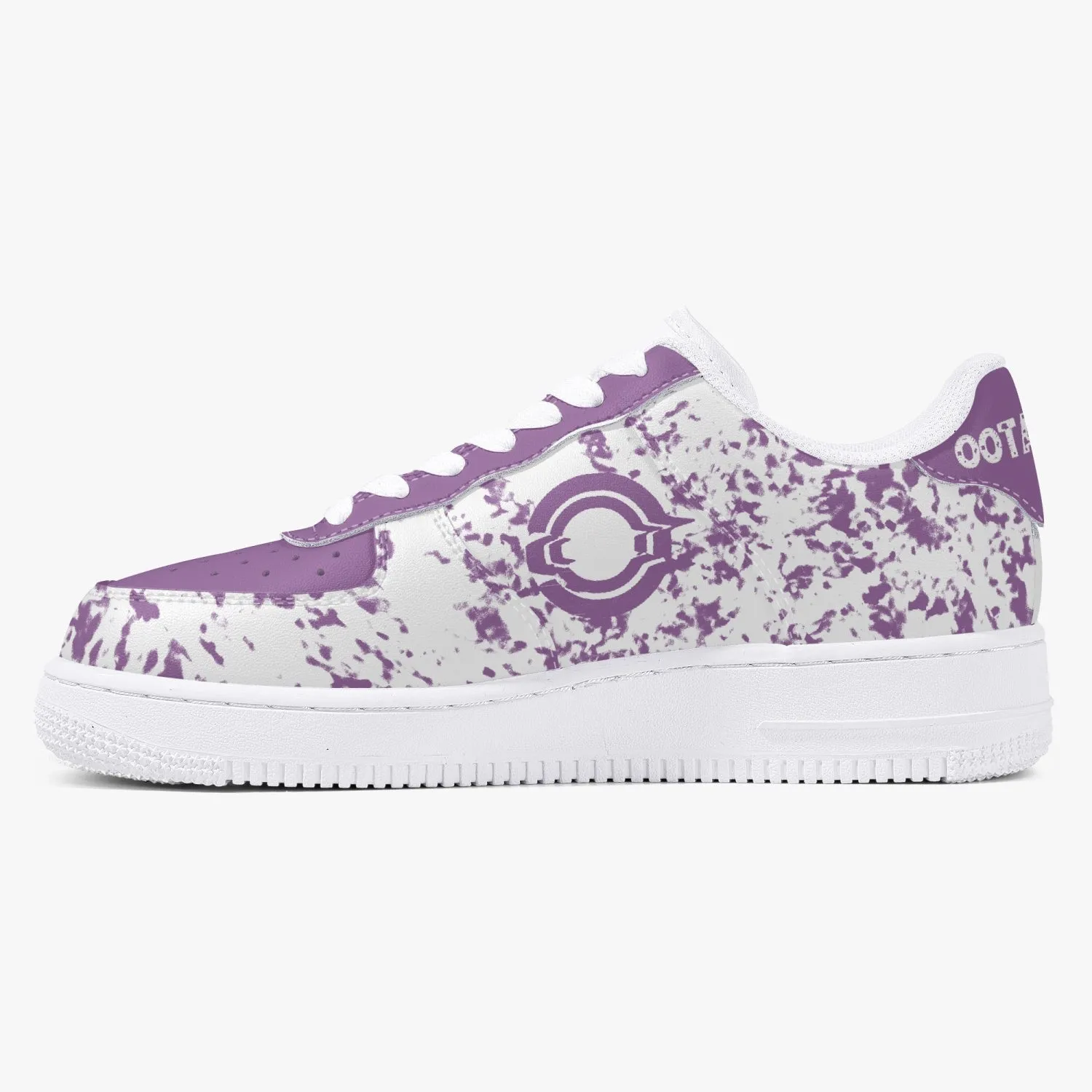 OOTAMAWAE Original Brand Low-Top Leather Sports Sneakers Air Purple paint