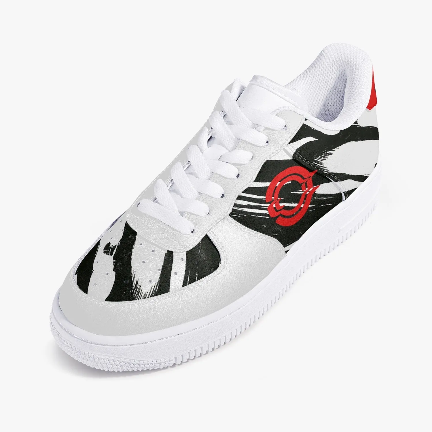 OOTAMAWAE Original Brand Low-Top Leather Sports Sneakers AIR Red/Black Cloud