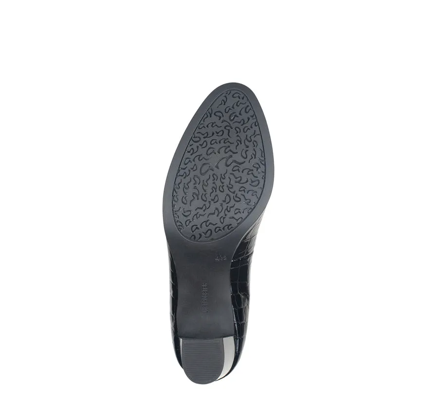 Ophelia | Black Croco Patent