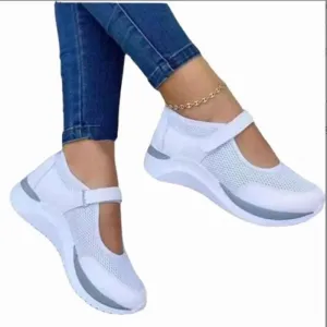 Outdoor Breathable Mesh Vulcanized Sneakers Women's Shoes Women Shoes Flats Casual Platform Travel Walking Footwear Large Size