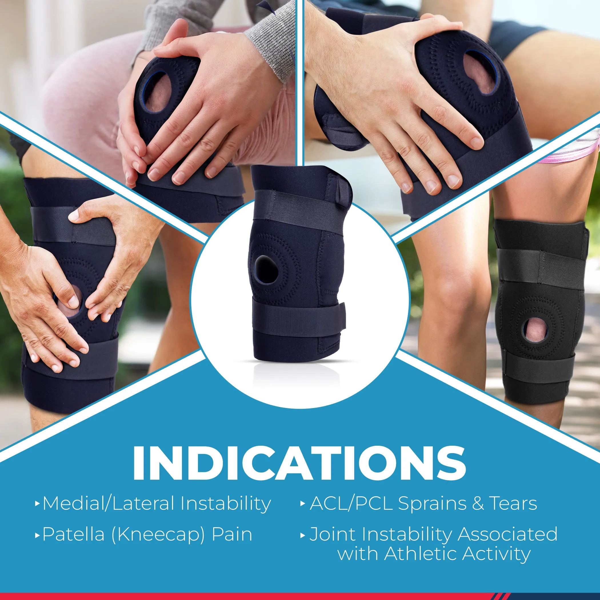 Padded Multi-Position Hinge Knee Brace (K2-U-MP)