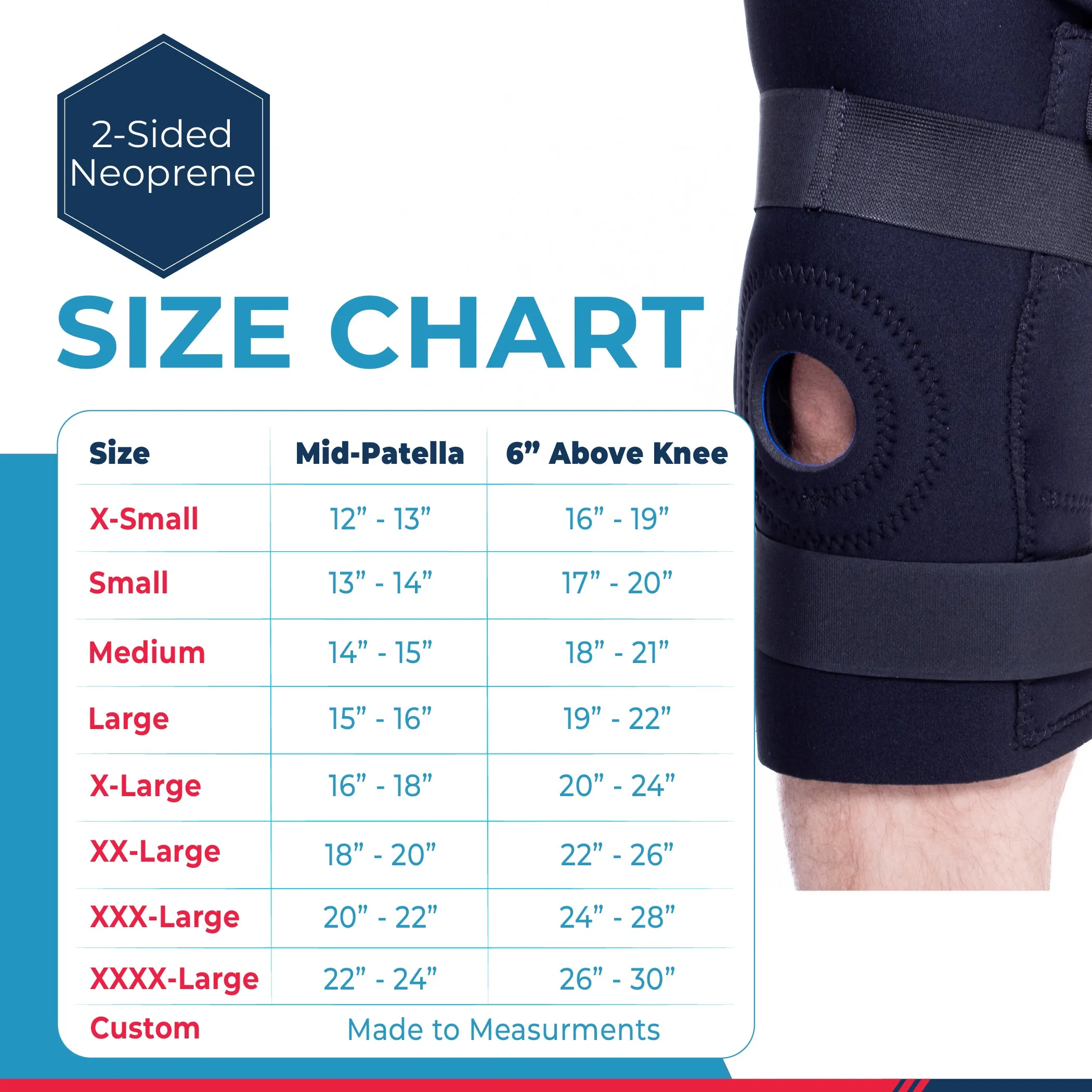 Padded Multi-Position Hinge Knee Brace (K2-U-MP)