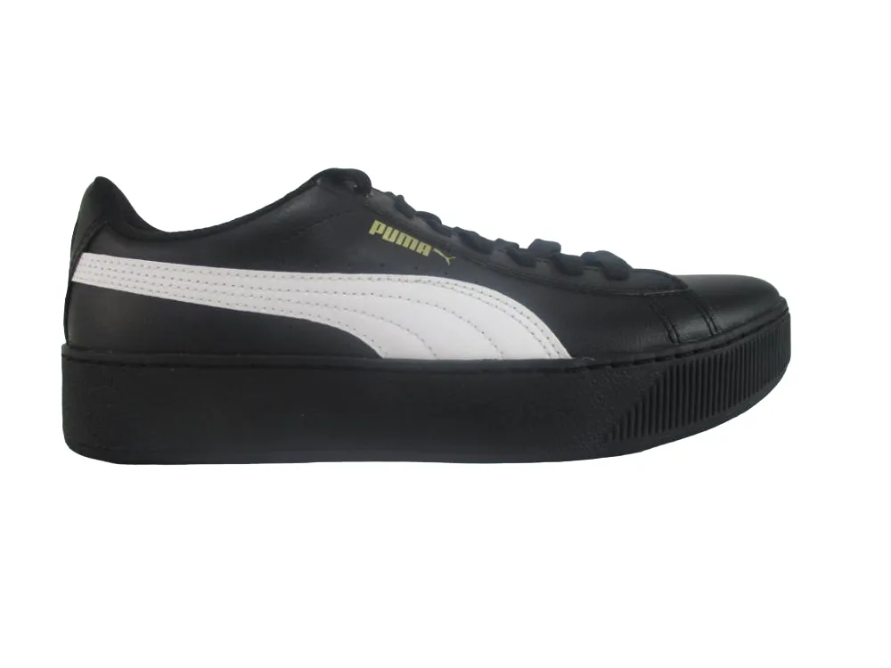 Puma scarpa sneakers da donna con zeppa Vikky Platform Sl 367550 01 nero