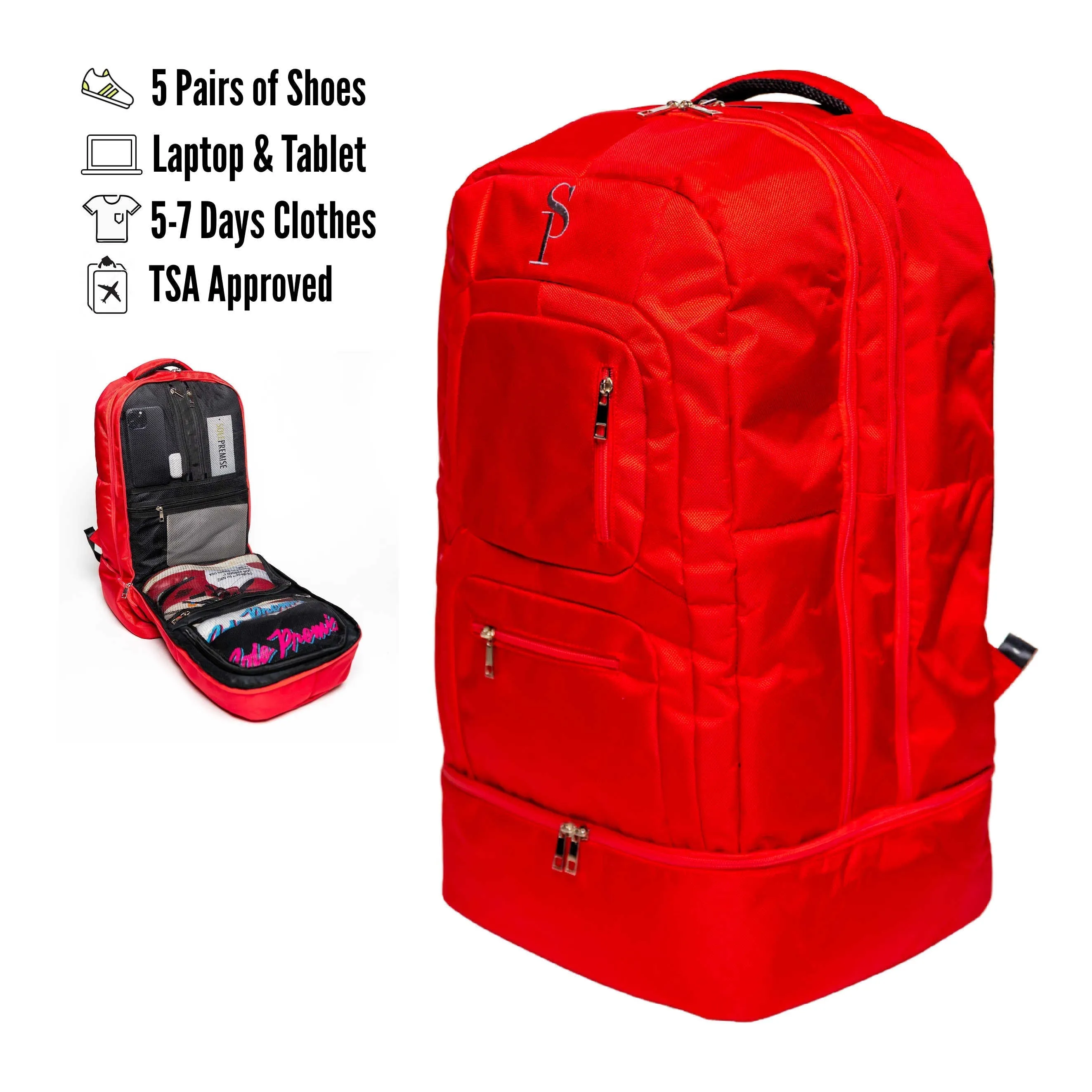 Red Polyester Carryon XL Design (BLACK FRIDAY SALE)