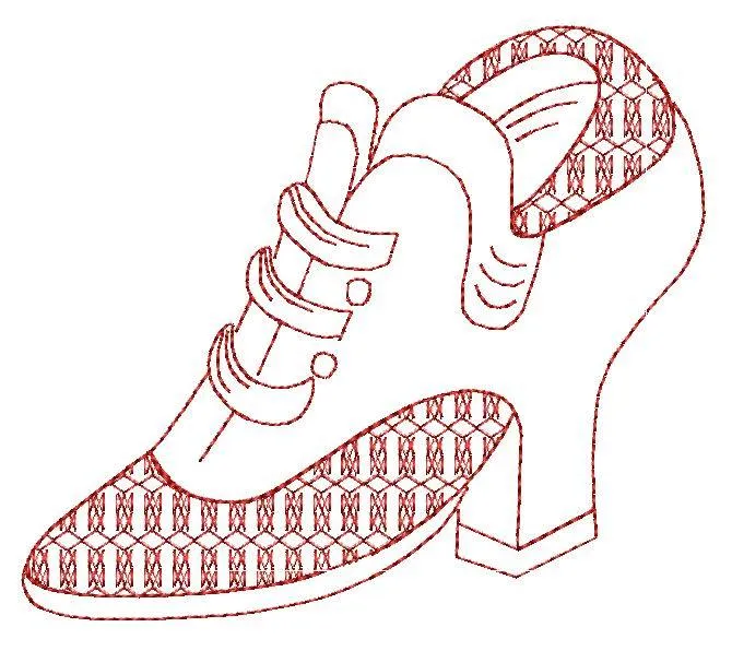 Redwork Dress Up Shoes