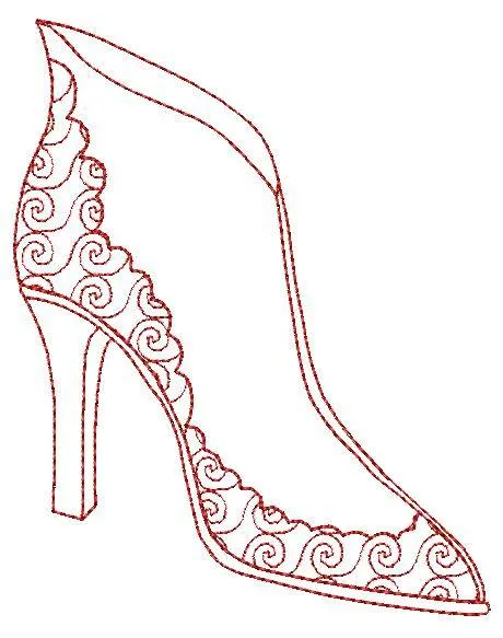 Redwork Dress Up Shoes