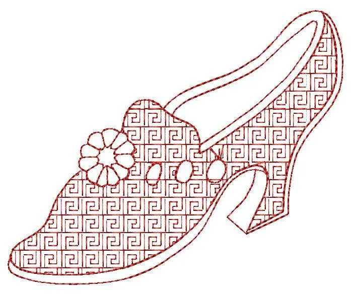 Redwork Dress Up Shoes