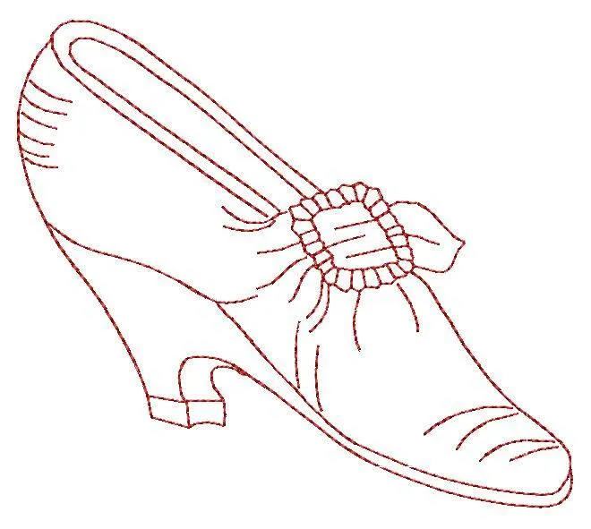 Redwork Dress Up Shoes